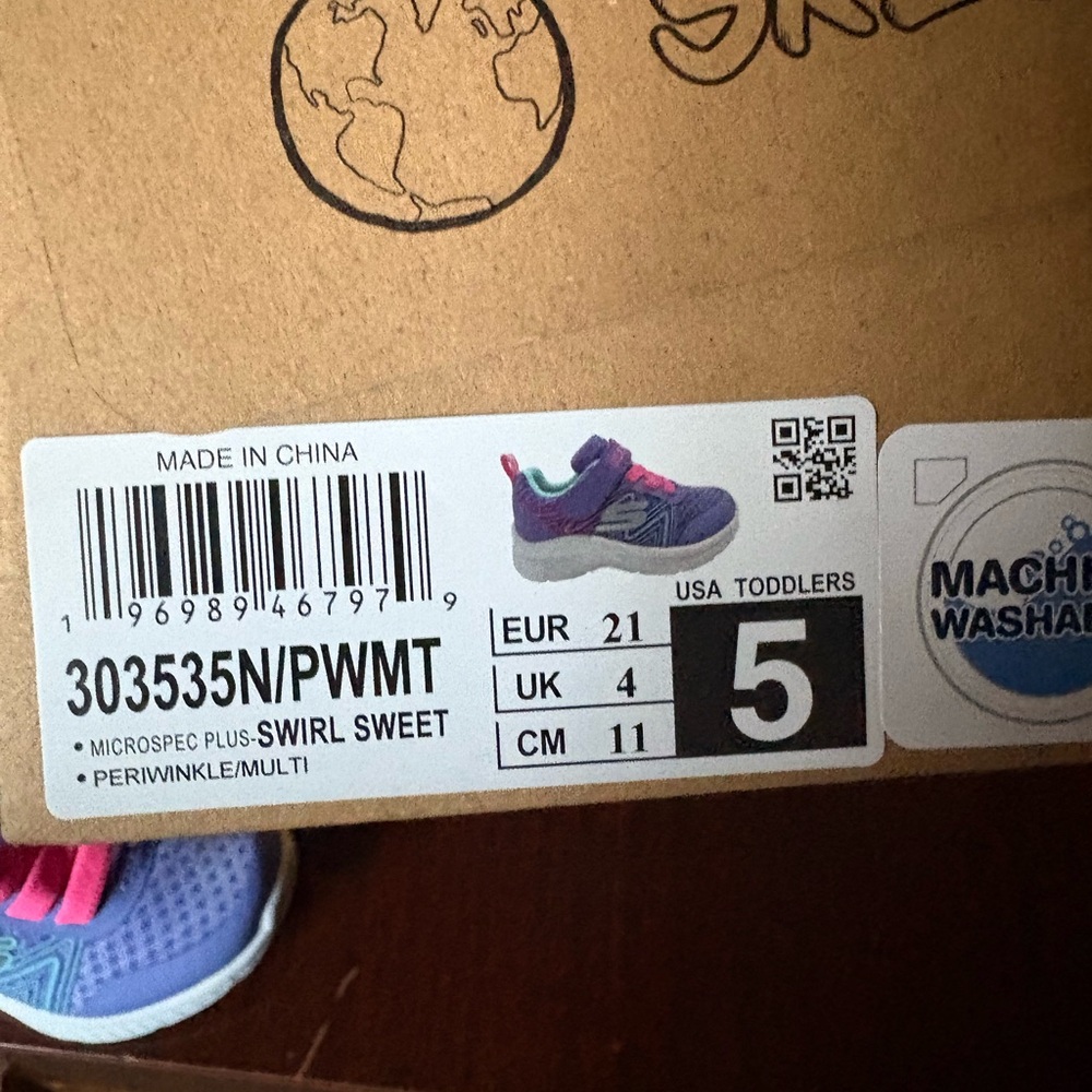 Micros Swirl Sweet Toddler Sneakers - Purple and Pink